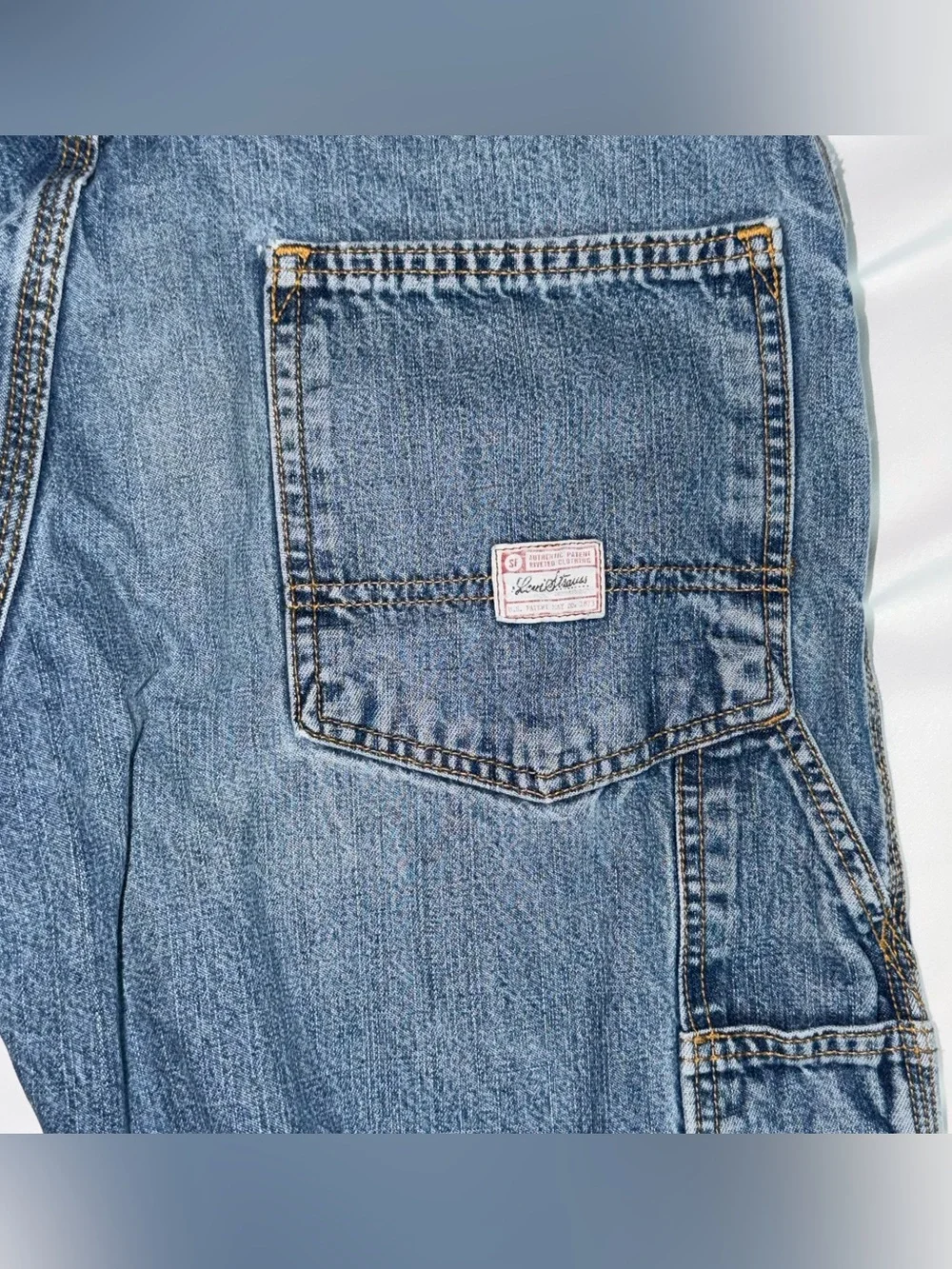 Vintage 90s Levi Strauss Signature Retro Light Blue Denim Distressed Jeans 32x30